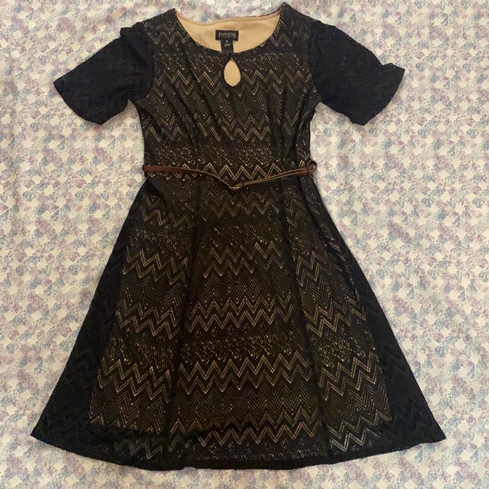 Enfocus Studio Black Dress with Belt